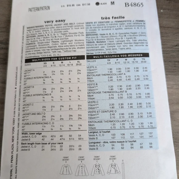 Butterick Pattern - Picture 2 of 2